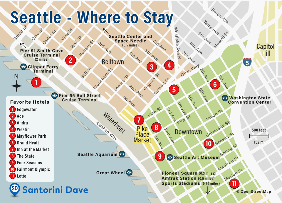 Best places to stay in Seattle.