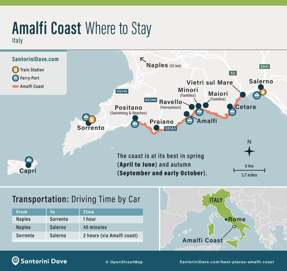 Amalfi Coast Cities.