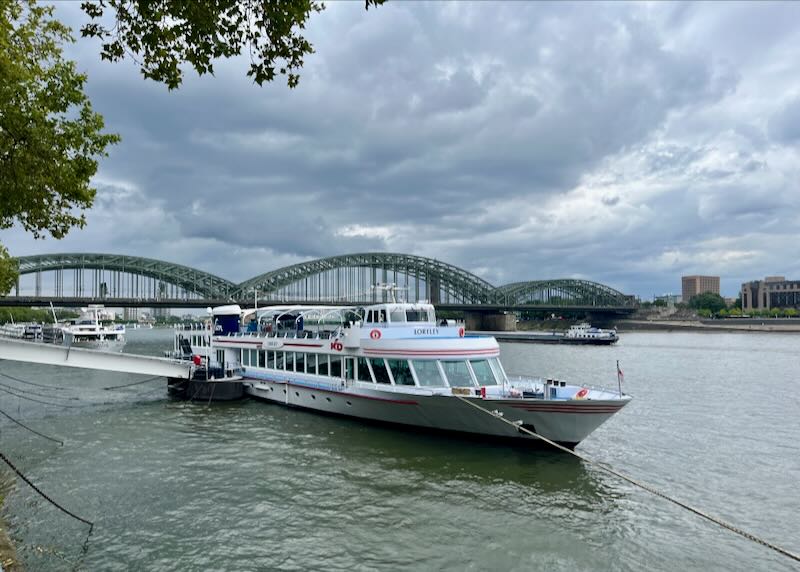 Boat on the river Rhine