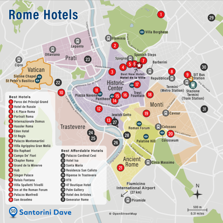 ROME HOTEL MAP