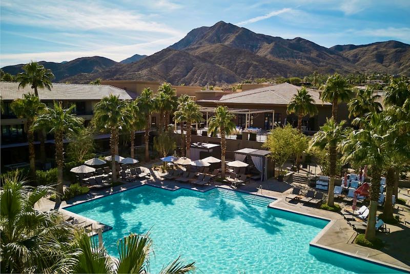 Luxury resort with pool in Palm Springs Area.
