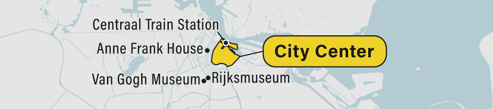 A map of the City Center neighborhood in Amsterdam.