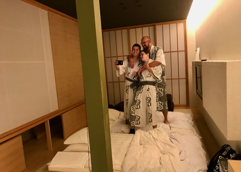 Me and my two children in Kyoto during our July trip.
