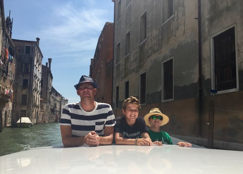 Me with my family in Venice.