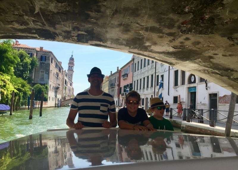 Me and my two boys in Venice, Italy during our family vacation.