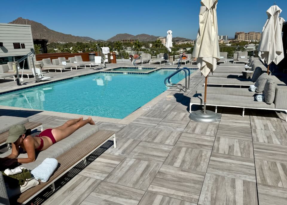 Rooftop pool in Scottsdale, Arizona.