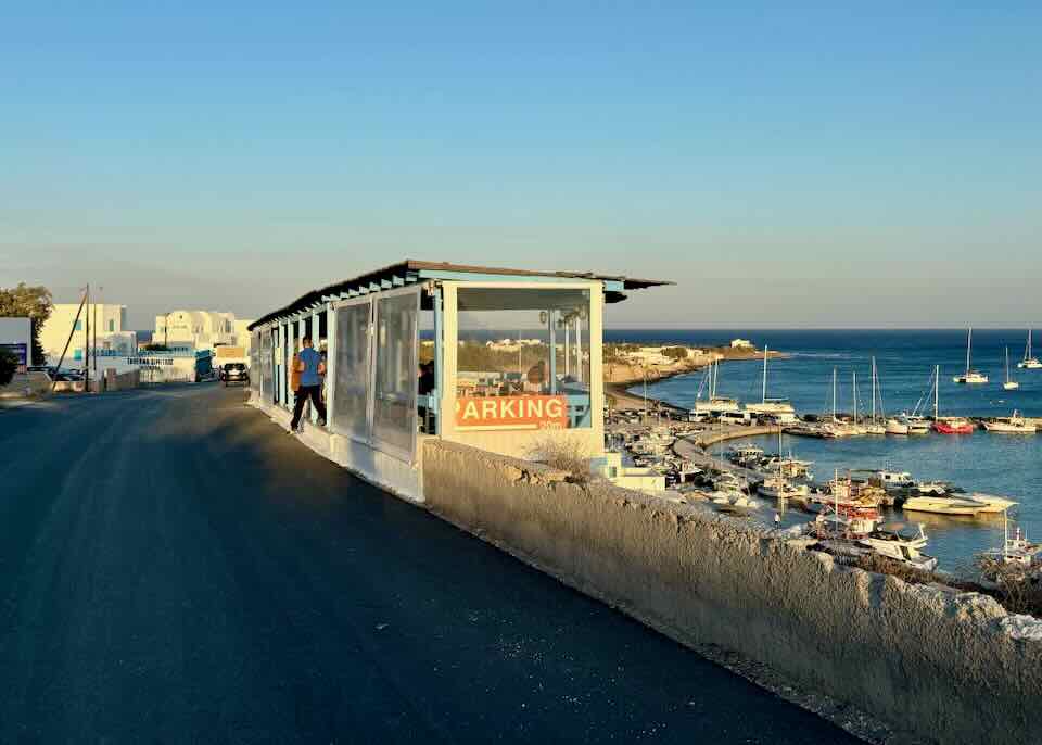 Seafood restaurant in Santorini.