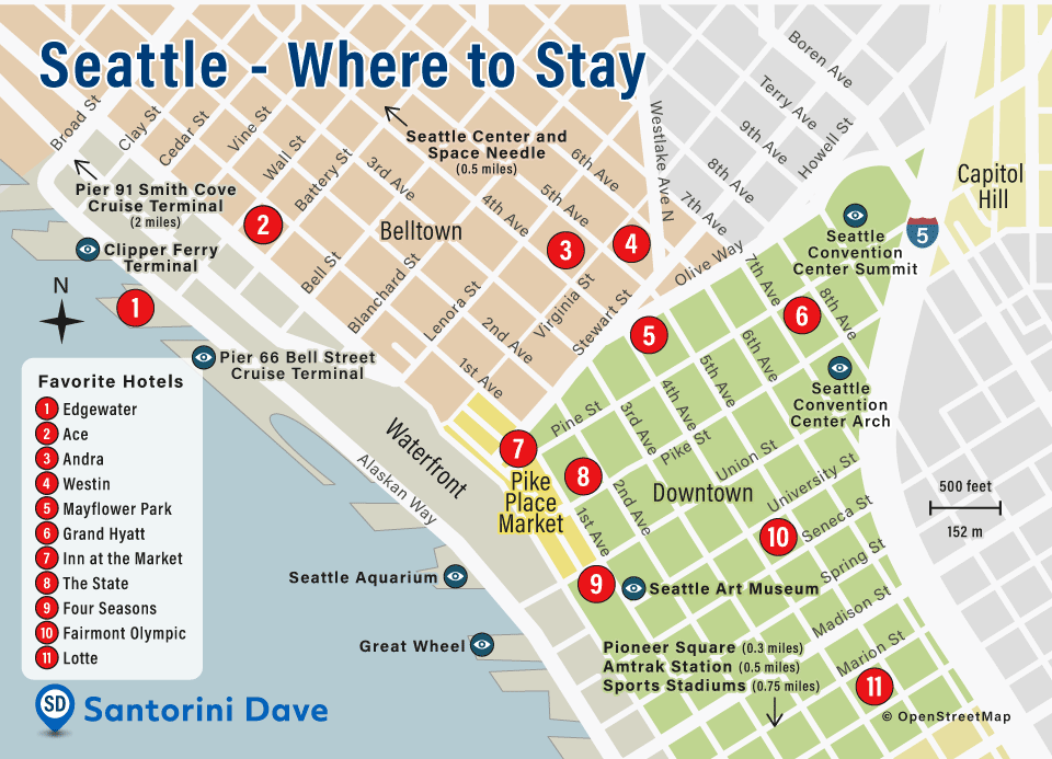 Best places to stay in Seattle.