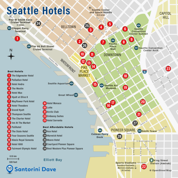 SEATTLE HOTEL MAP