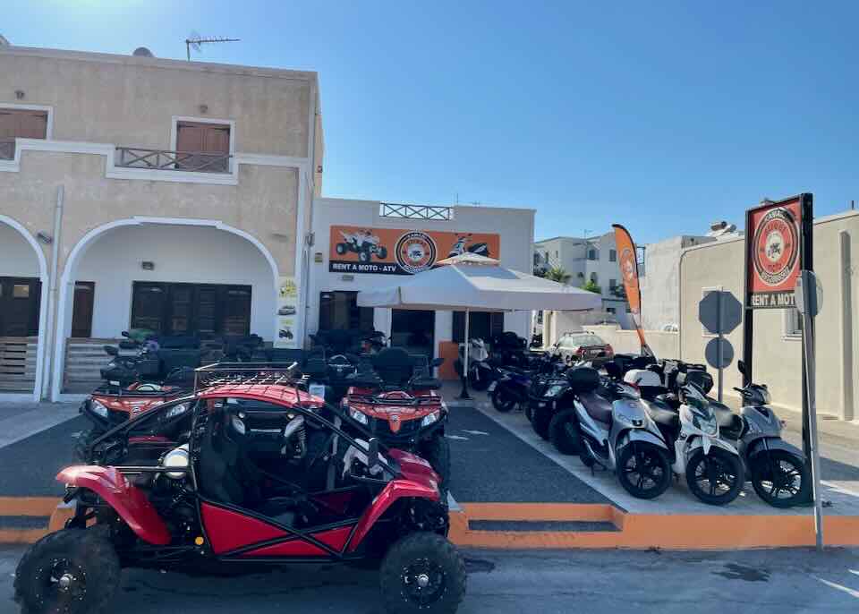 ATV and scooter rentals in Santorini.