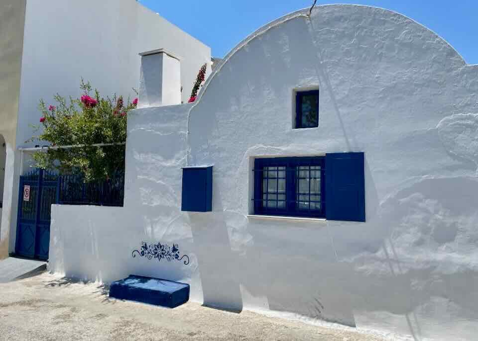Traditional Santorini house. 