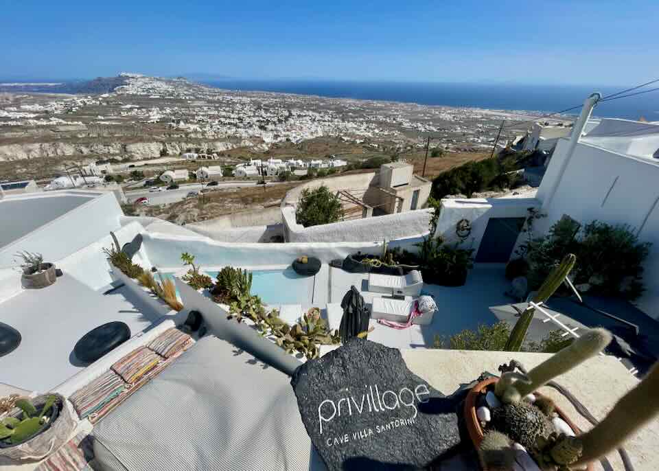 Hotel in Pyrgos, Santorini.