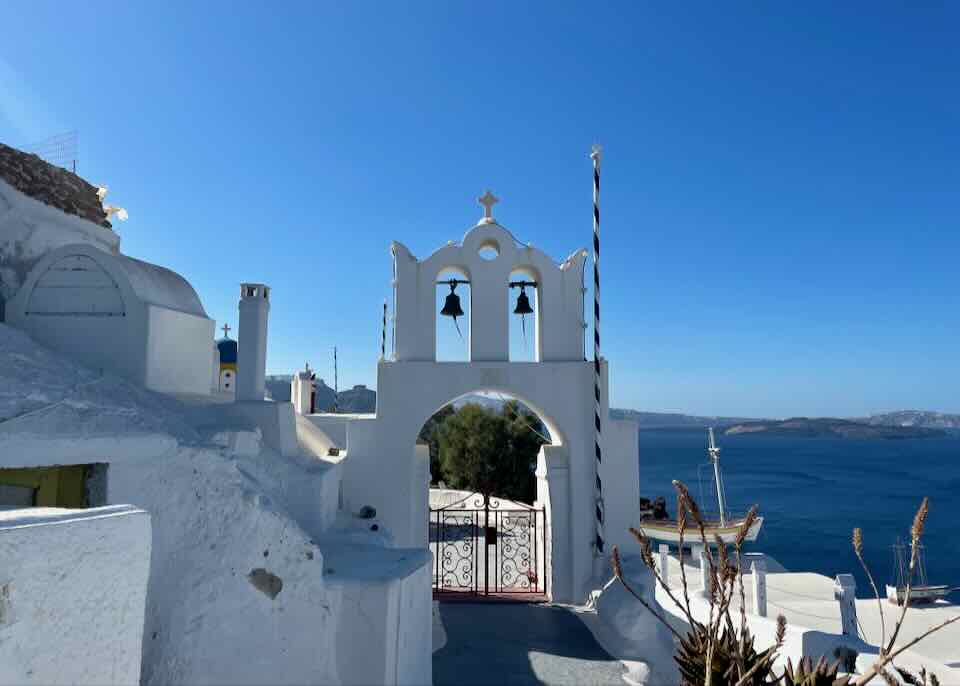 Santorini church in Oia.