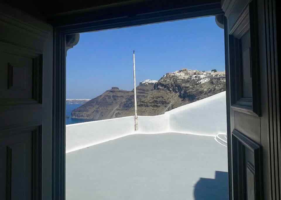 View from Santorini church.