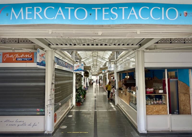 Entrance to Rome's Mercato Testaccio food market