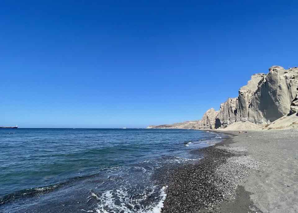 Santorini beach.