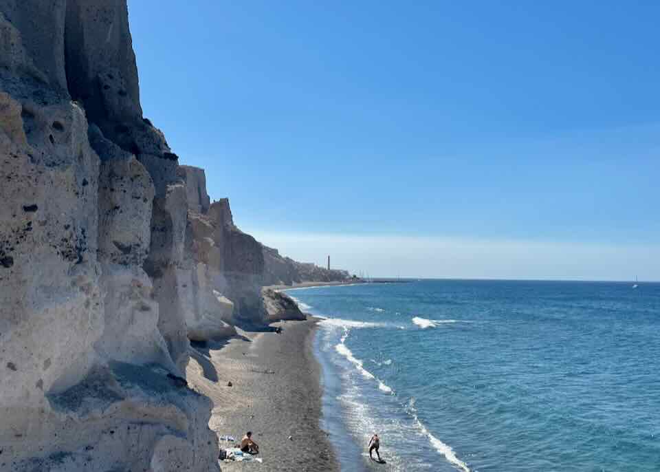 Santorini beach.