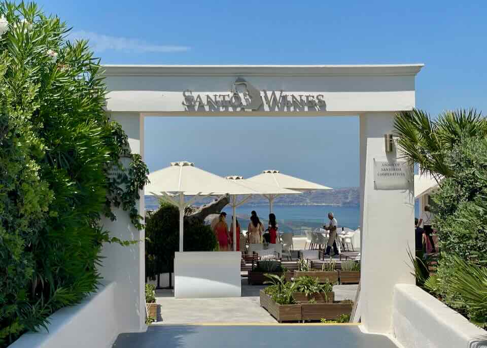 Santos Wines in Santorini.