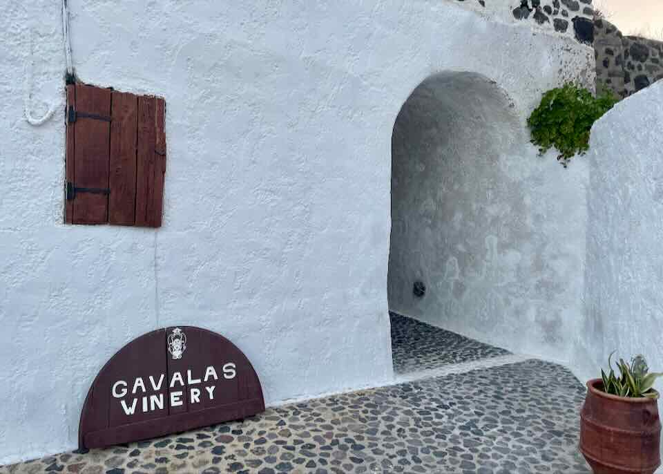 Gavalas Winery in Santorini.