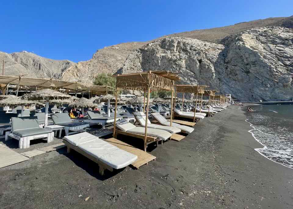 Santorini beach bar.