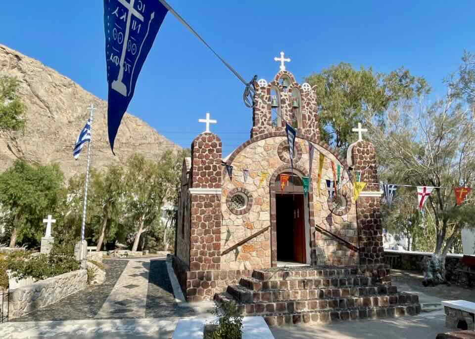 Church in Perissa, Santorini. 