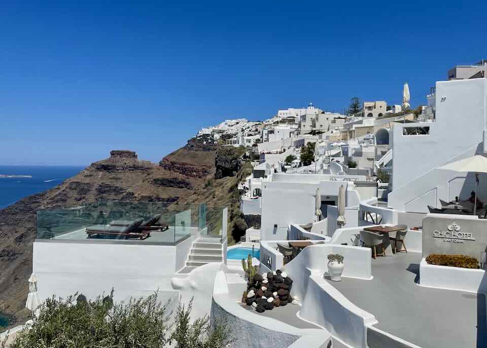 New hotel in Santorini.