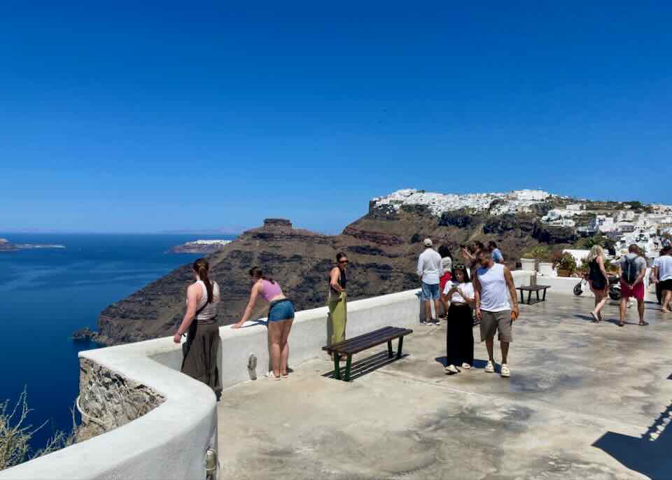 View point in Santorini.