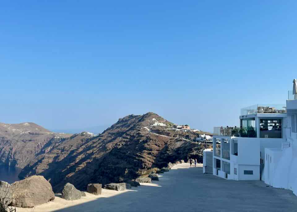 Caldera hike in Santorini. 