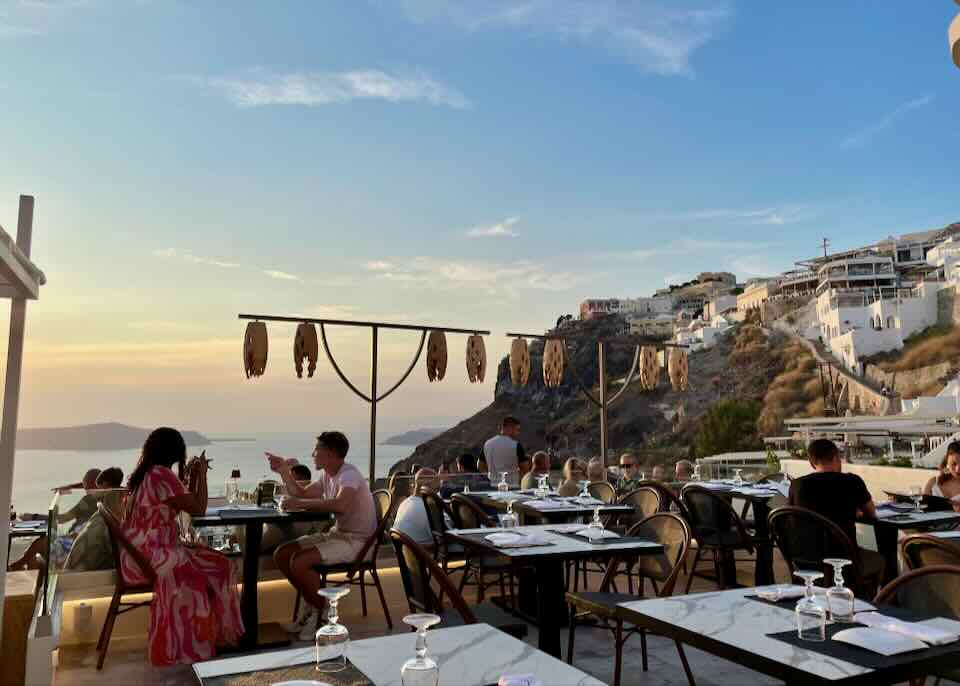 Sunset views in Fira.