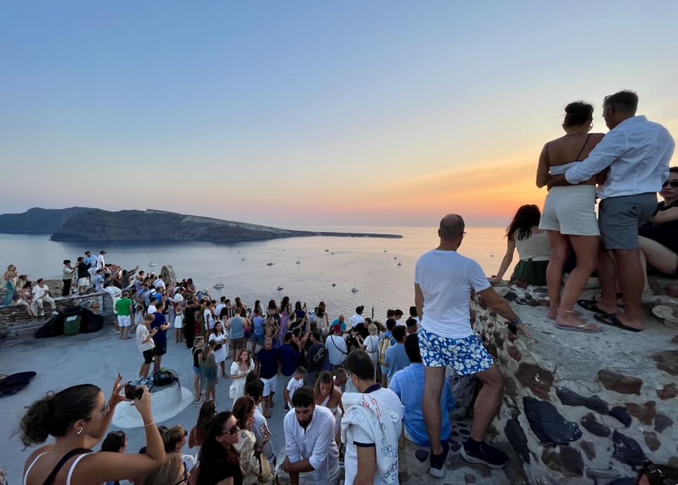 Sunset in Oia.