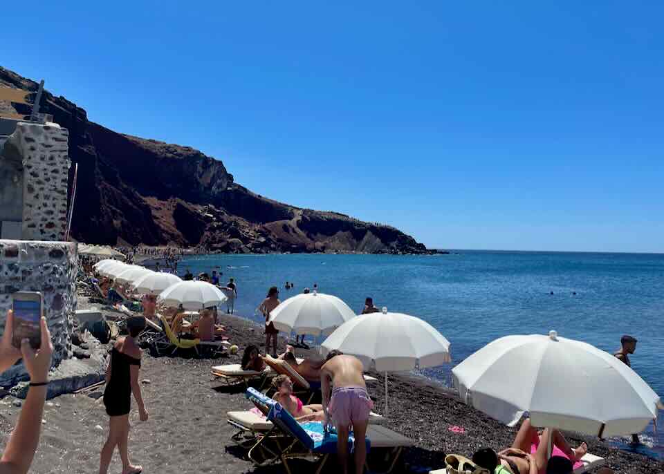 Kaminia Beach in Santorini.