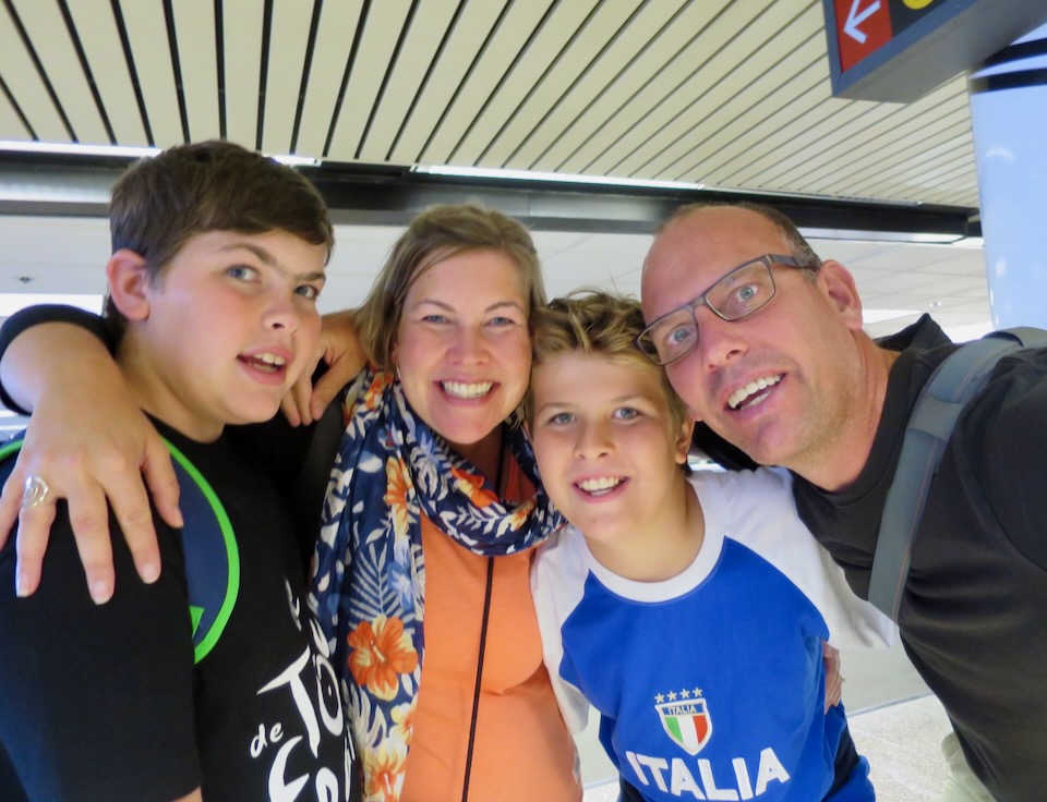 Santorini Dave and his family.