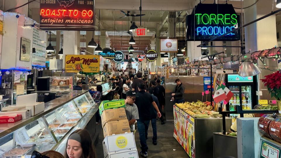 Food market in LA.