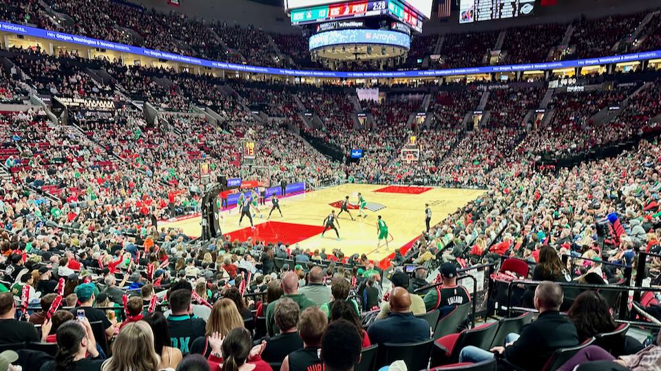 Basketball game in Portland.