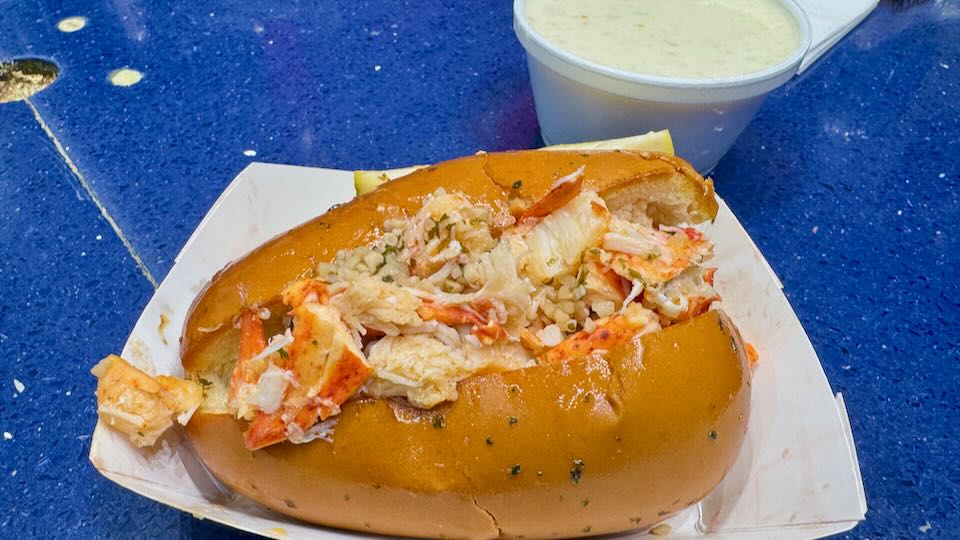 Lobster roll at Boston Market.