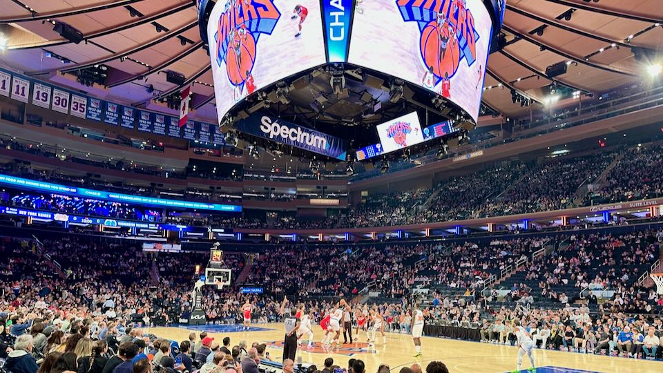 NBA game in New York.