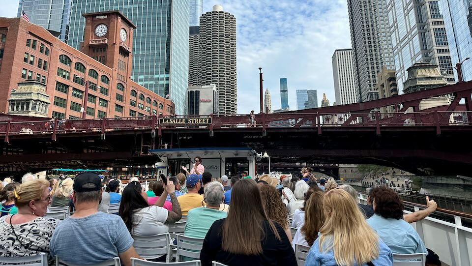 River tour in Chicago.