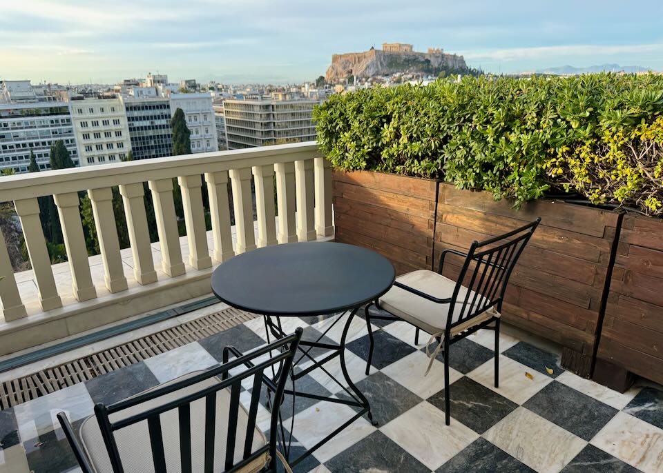 Our room at Grande Bretagne Hotel in Athens.