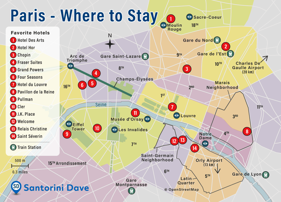 Best places to stay in Paris.