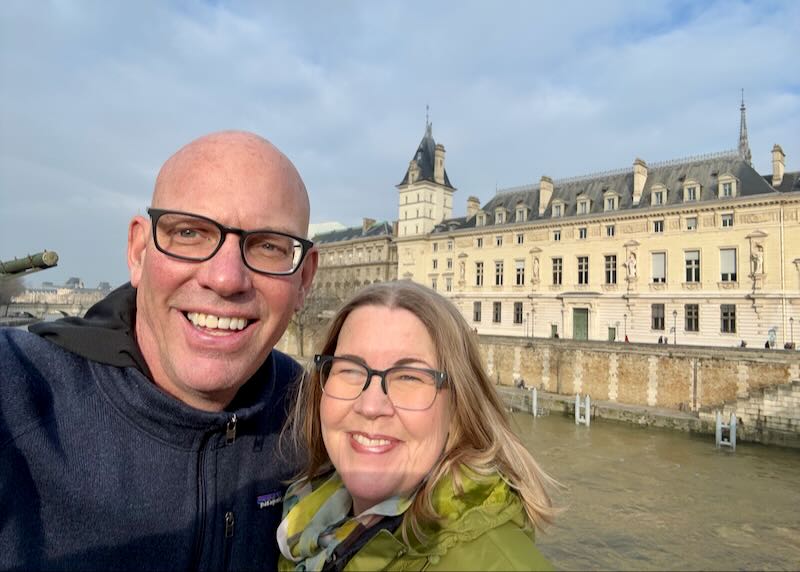 My wife and me in Paris.