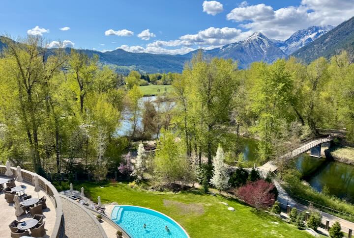 View from my room at the Post Hotel in Leavenworth, WA.
