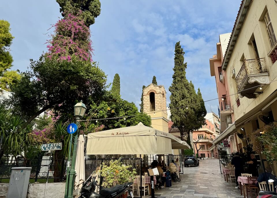 The Plaka in Athens, Greece.