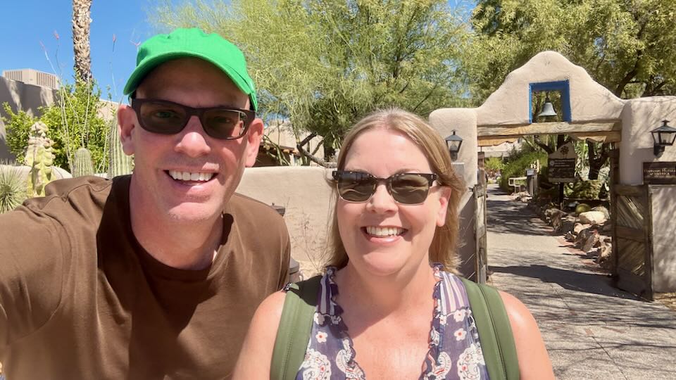 My wife and I at a Tucson resort. 