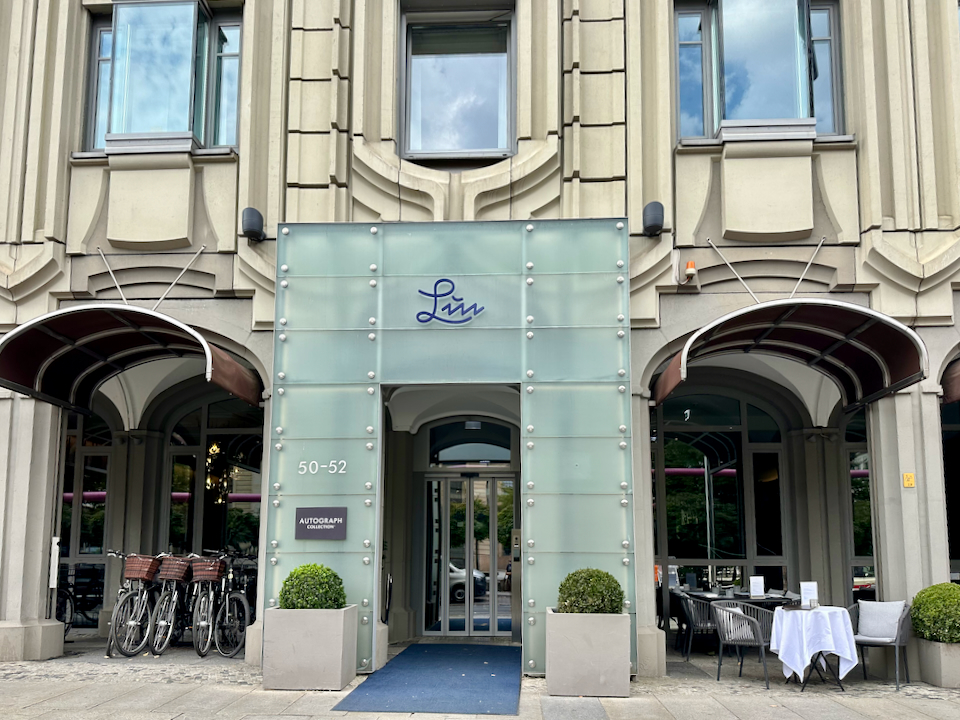 Entrance to a luxury hotel