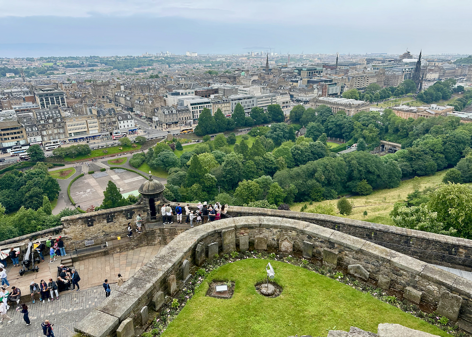 View over Edinburgh from Edinburgh Castle