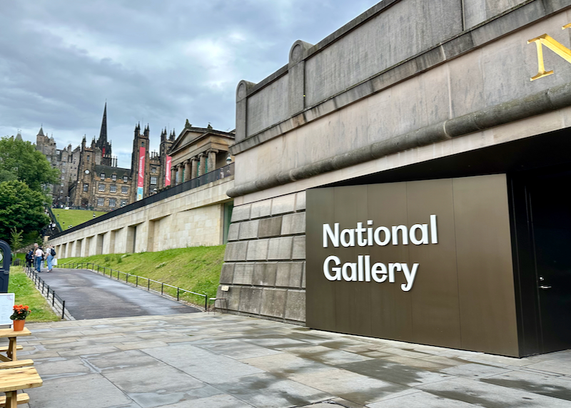 Exterior of the National Gallery of Scotland in Edinburgh.