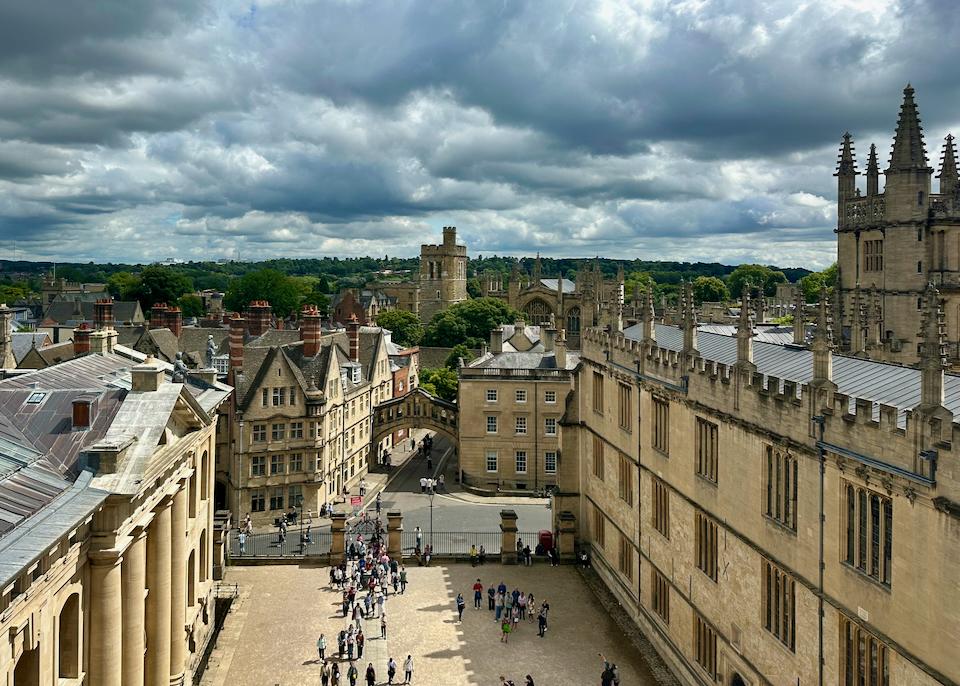 View over Oxford University from the Sheldonian Theatre.