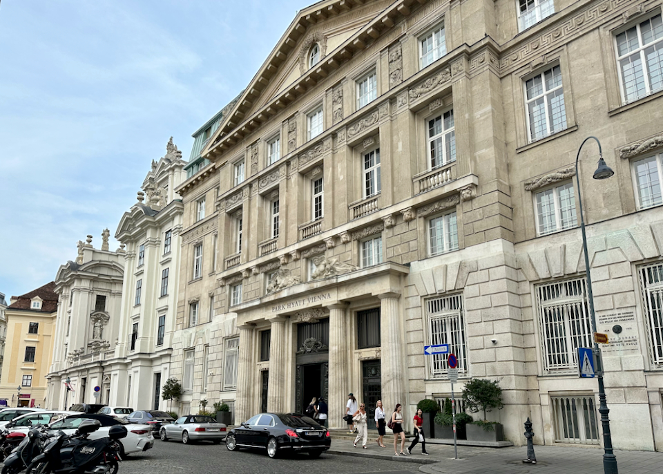 Large luxury hotel building in Vienna