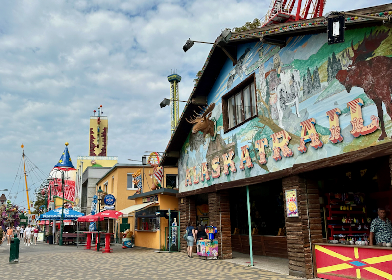 The colorful entrance to an amusement park in Vienna