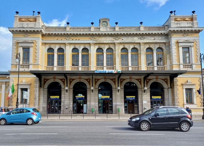 An older yellow building.